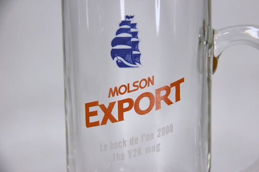 Molson Export - Y2K Mug - Beer Glass Canada Galleon Ship Logo FR-ENG L009519