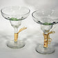 Bud Lime Beer Set Of 2 Lime-A-Rita Margarita Glasses Type USA L009532