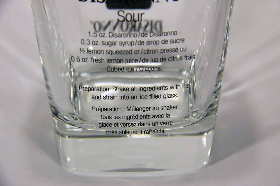 Disaronno Nice Stylish Square Shaped Liqueur Glass Italy L009548