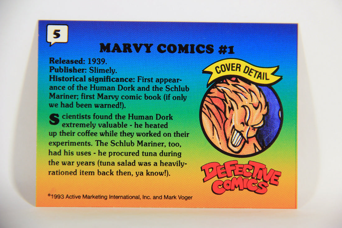 Defective Comics 1993 Trading Card #5 Marvy Comics Oct. ENG L009827