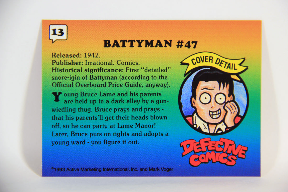 Defective Comics 1993 Trading Card #13 Battyman #47 ENG L009835