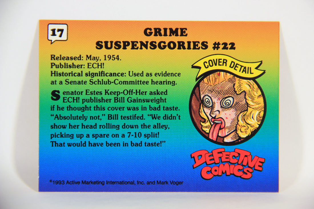 Defective Comics 1993 Trading Card #17 Grime Suspens Gories #22 ENG L009839