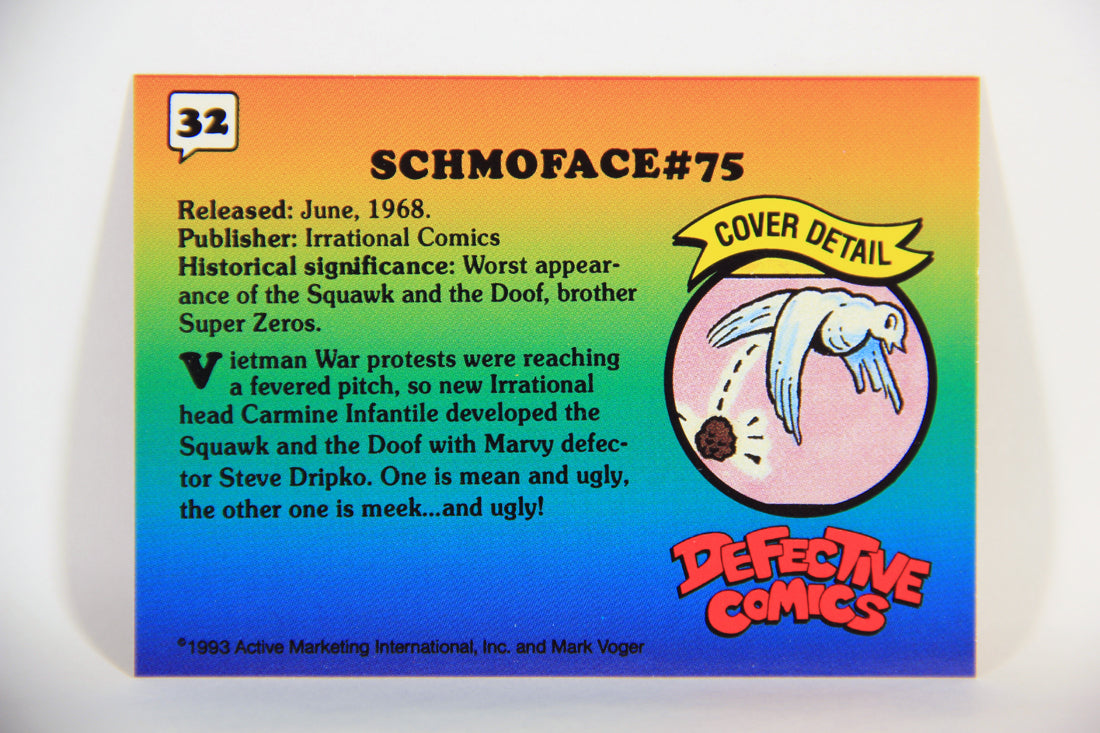 Defective Comics 1993 Trading Card #32 Schmoface #75 ENG L009854