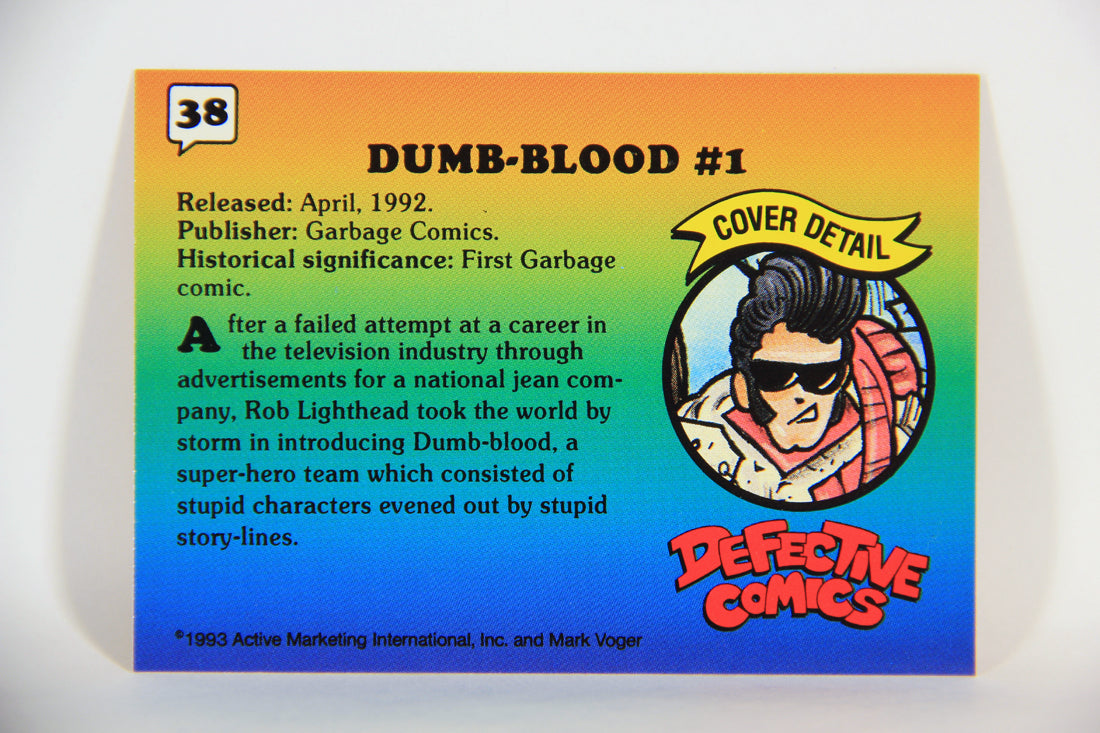 Defective Comics 1993 Trading Card #38 Dumb-Blood #1 ENG L009860