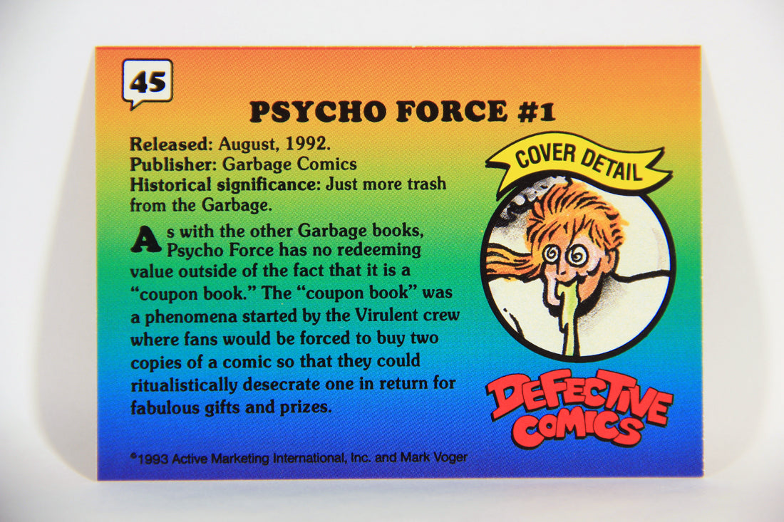 Defective Comics 1993 Trading Card #45 Psycho Force #1 ENG L009867