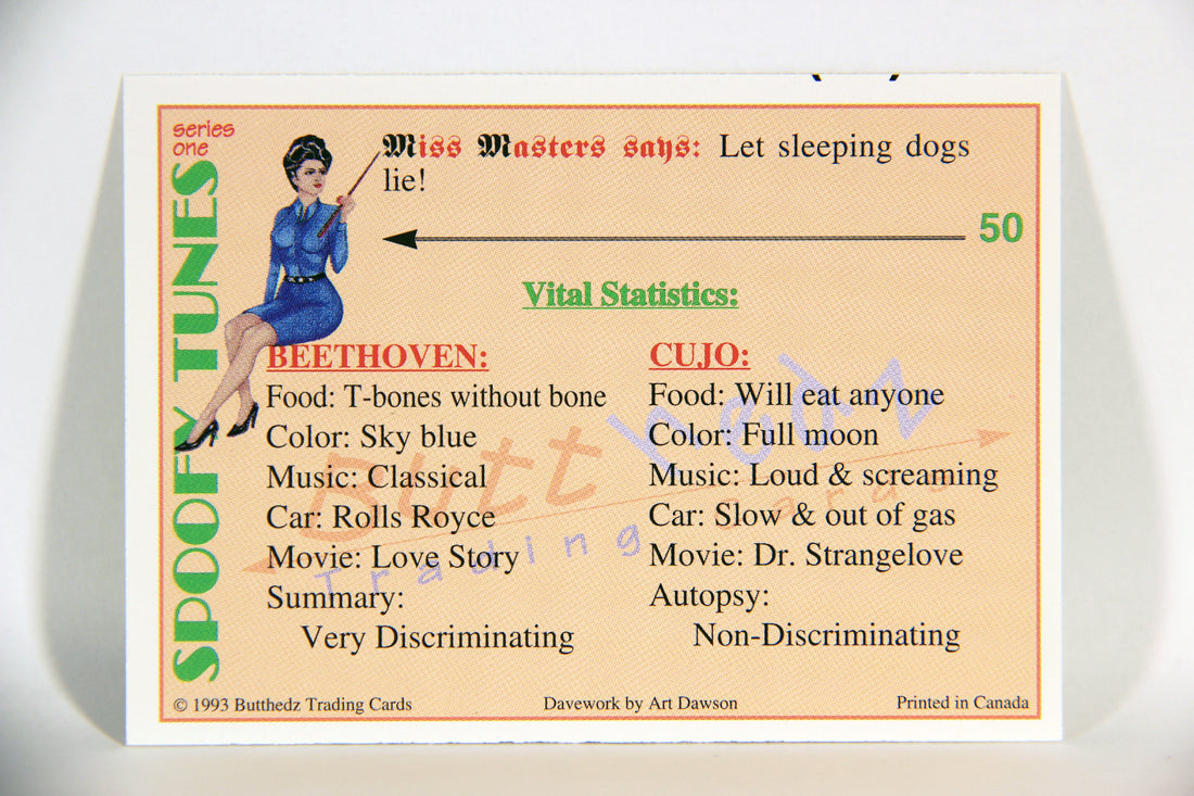 Spoofy Tunes 1993 Trading Card #50 Beethoven Vs Cujo L009922