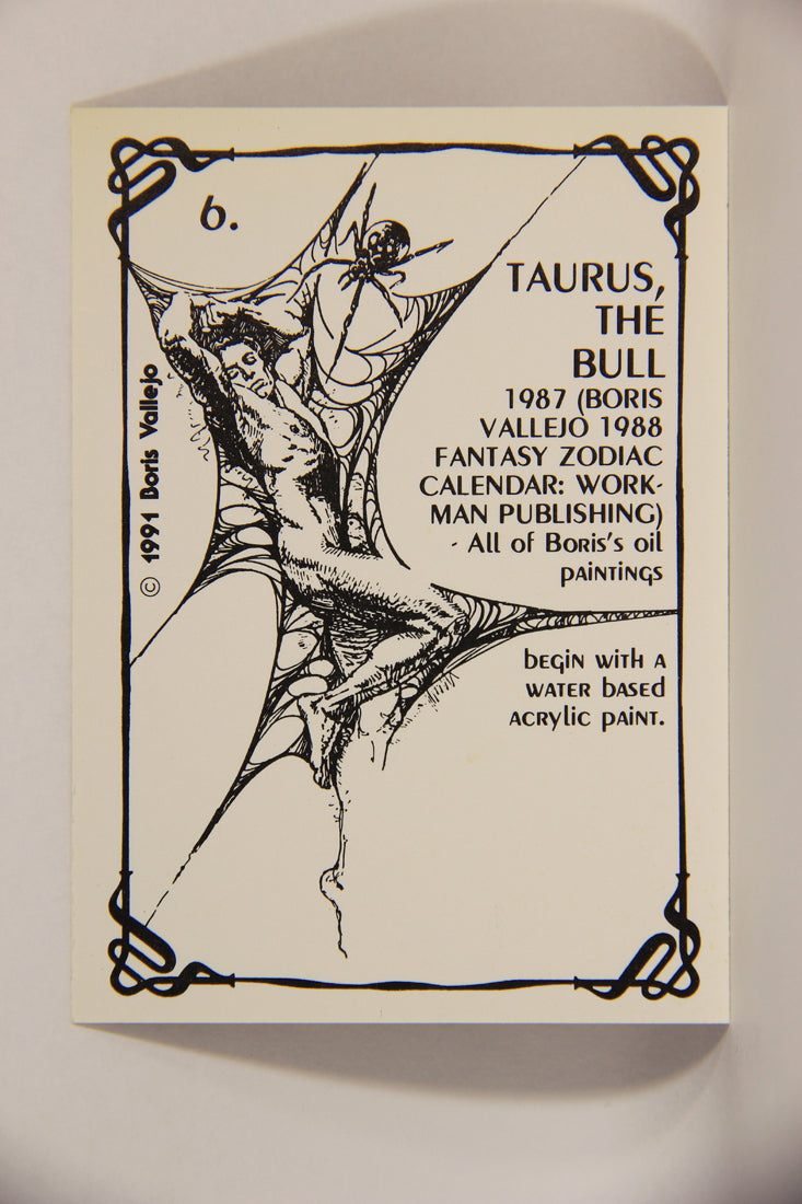 Boris Vallejo 1991 Artwork Trading Card #6 Taurus The Bull L010203