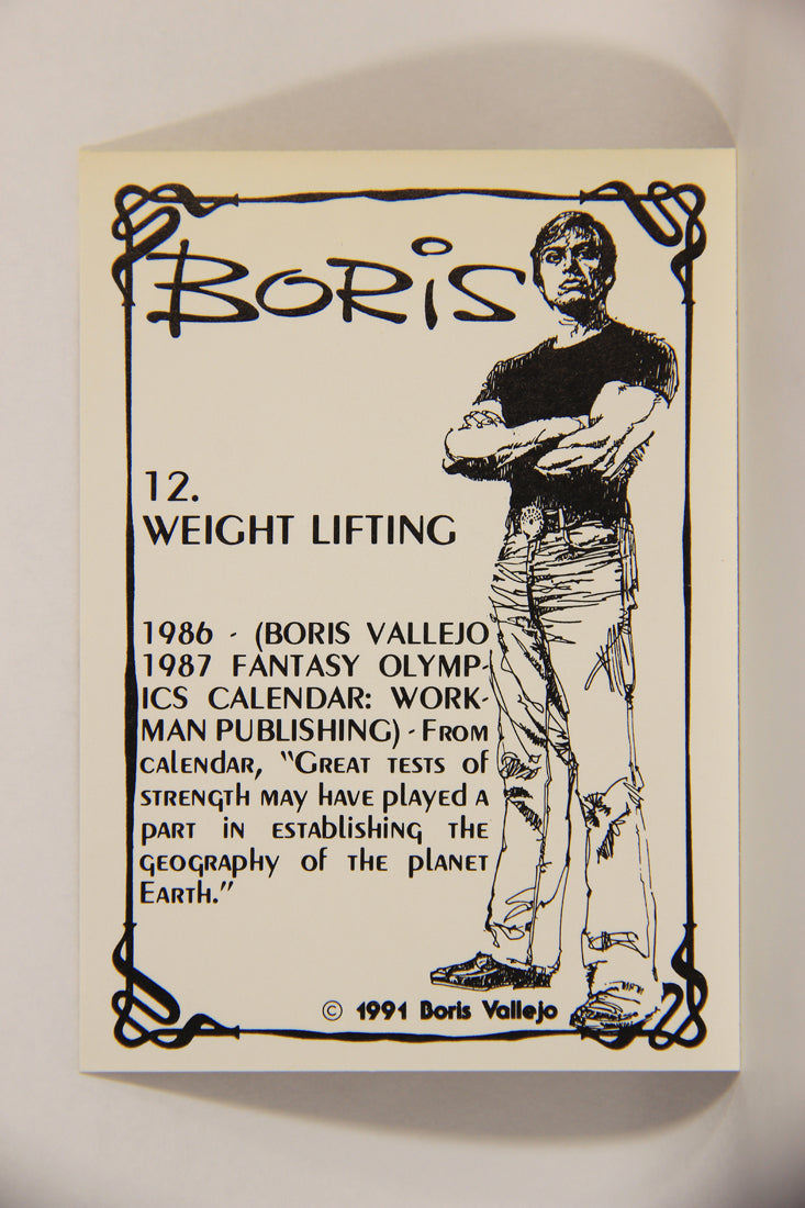 Boris Vallejo 1991 Artwork Trading Card #12 Weight Lifting L010209