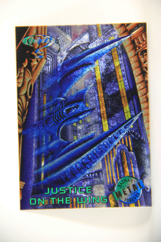 Batman Forever Metal 1995 Trading Card #9 Justice On the Wing L010320