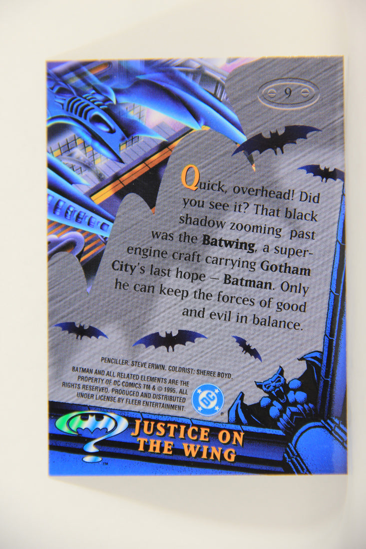 Batman Forever Metal 1995 Trading Card #9 Justice On the Wing L010320
