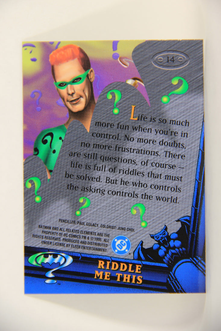 Batman Forever Metal 1995 Trading Card #14 Riddle Me This L010325