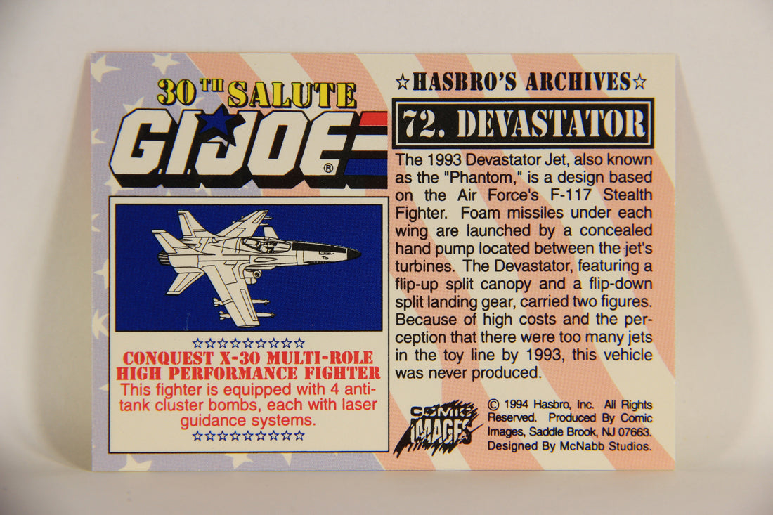 GI Joe 30th Salute 1994 Trading Card NO TOY #72 Devastator ENG L010568