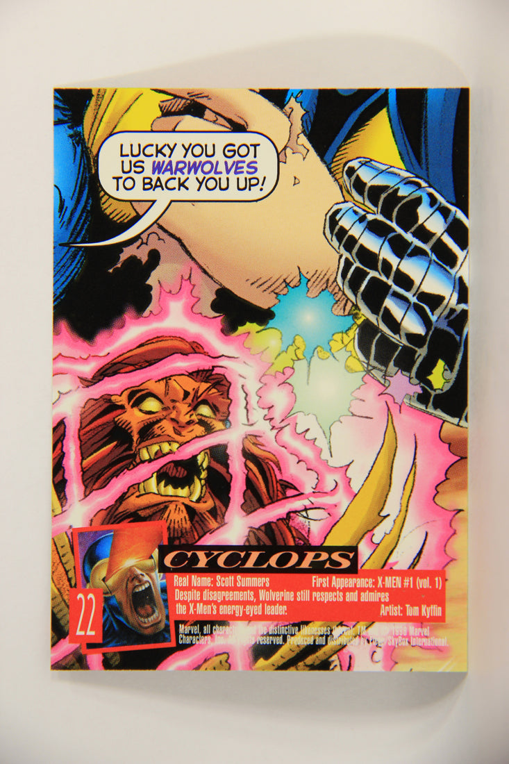 X-Men Fleer Ultra Wolverine 1996 Trading Card #22 Cyclops L010685