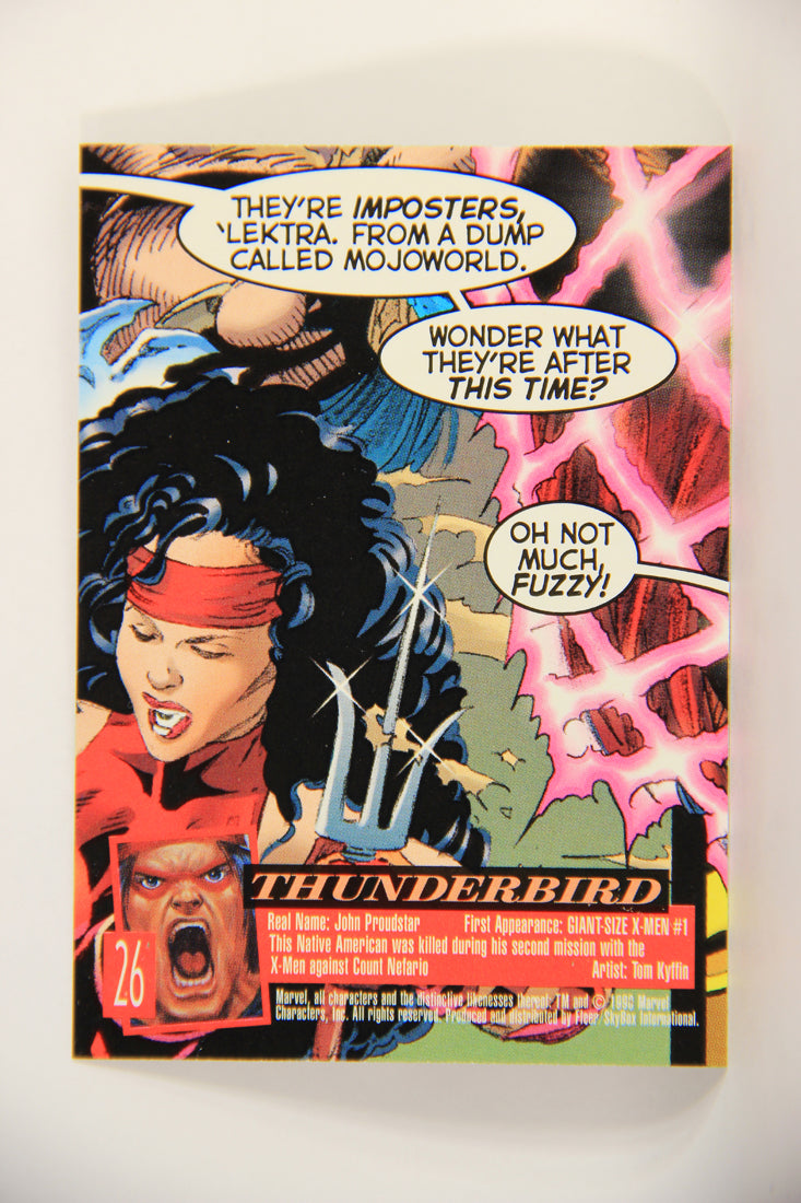X-Men Fleer Ultra Wolverine 1996 Trading Card #26 Thunderbird L010688