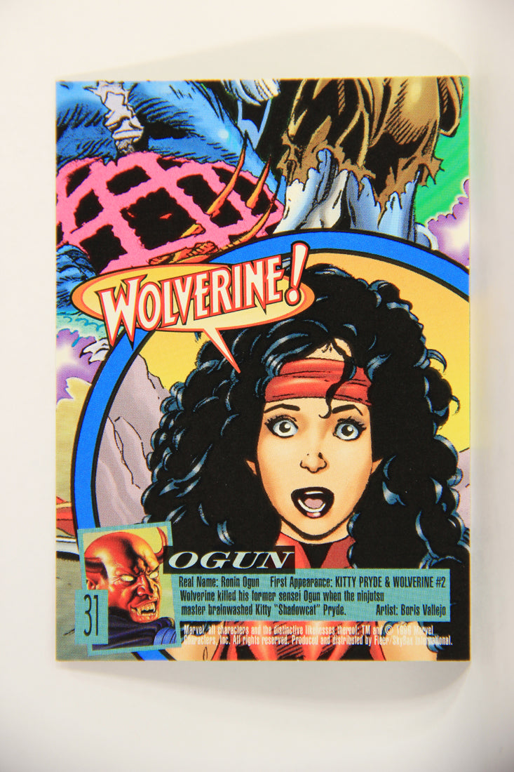 X-Men Fleer Ultra Wolverine 1996 Trading Card #31 Ogun L010693