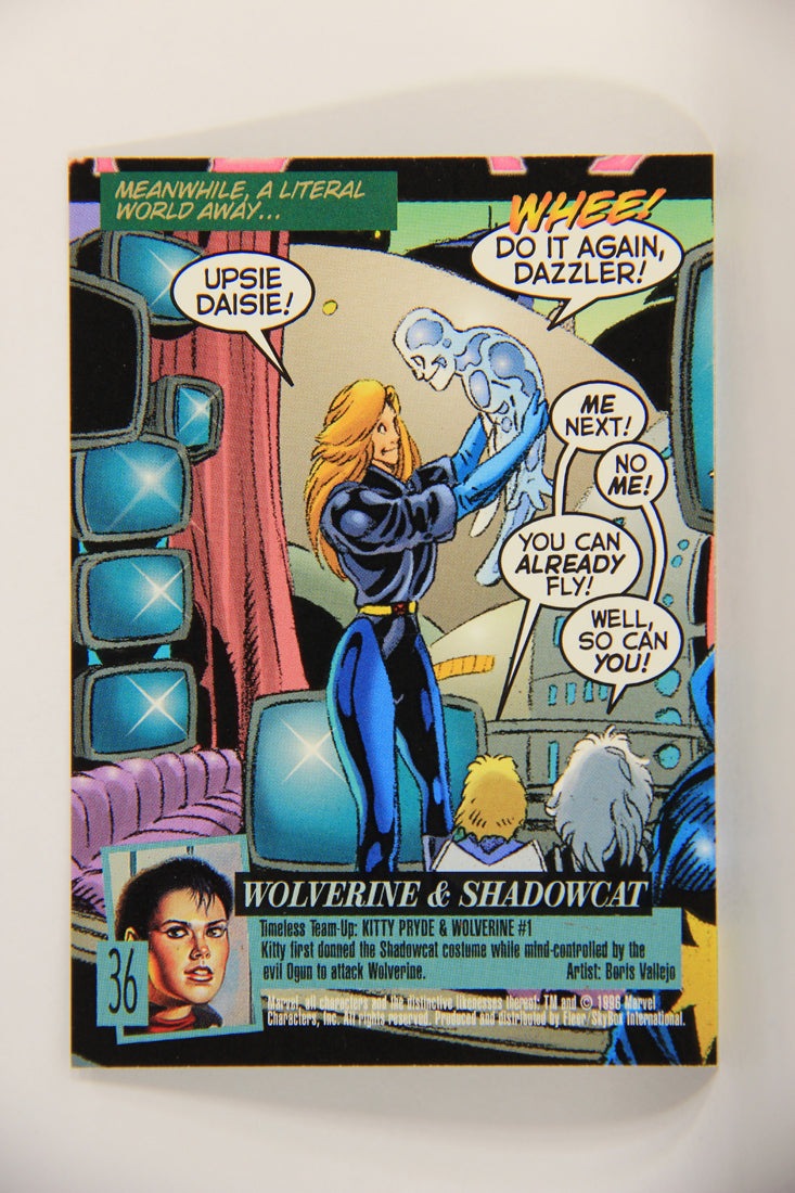 X-Men Fleer Ultra Wolverine 1996 Trading Card #36 Wolverine & Shadowcat L010698