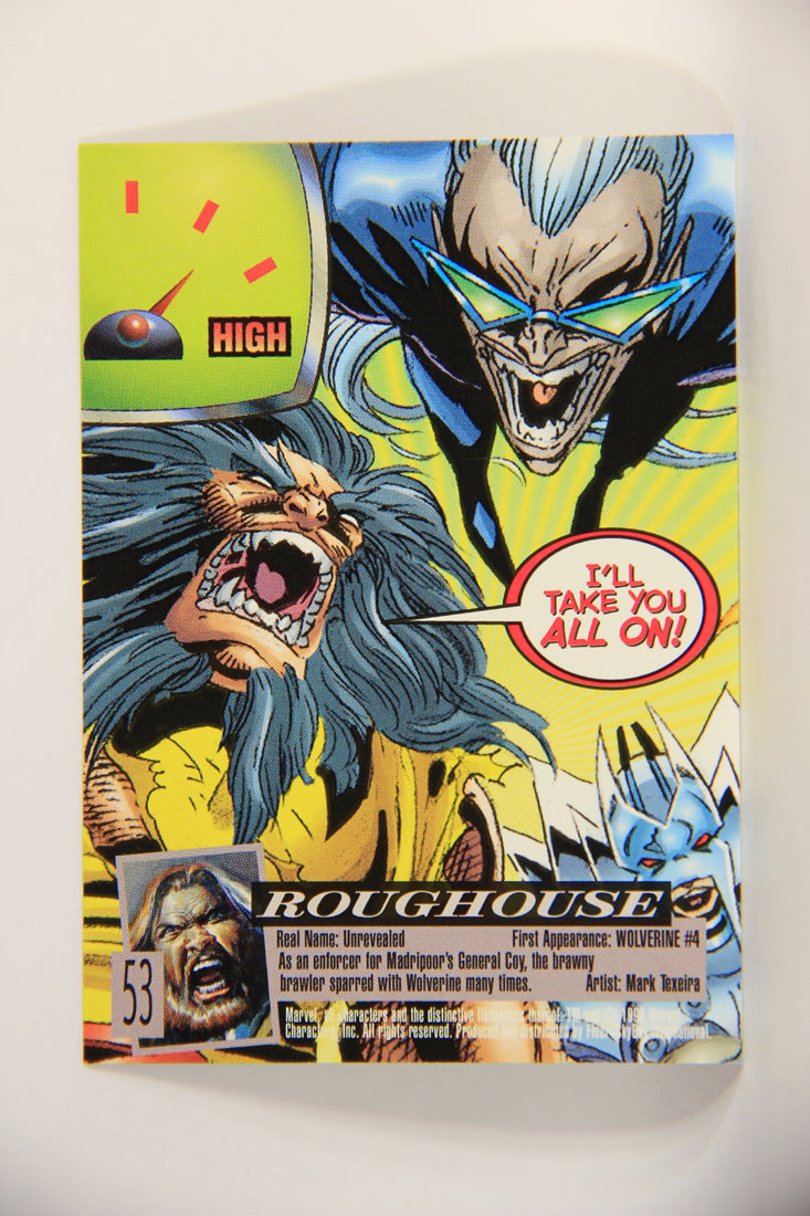 X-Men Fleer Ultra Wolverine 1996 Trading Card #53 Roughouse L010715