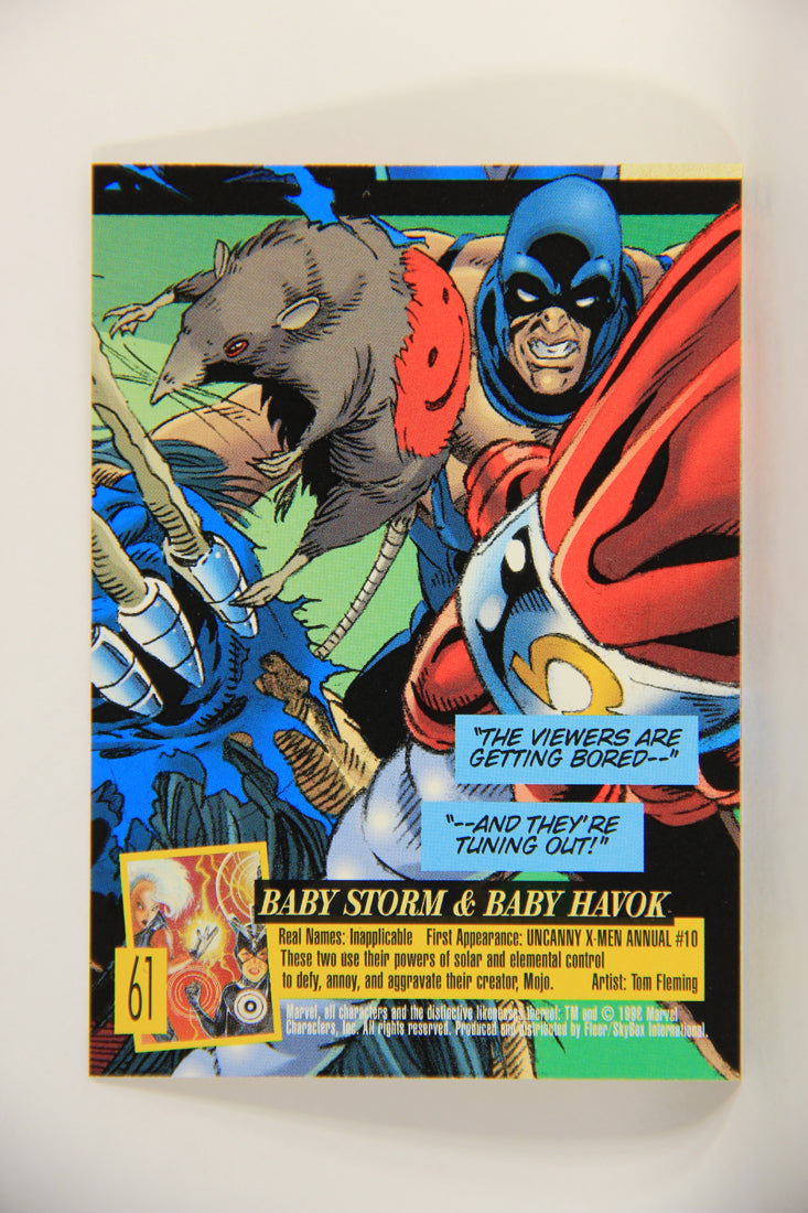 X-Men Fleer Ultra Wolverine 1996 Trading Card #61 Baby Storm & Baby Havok L010723