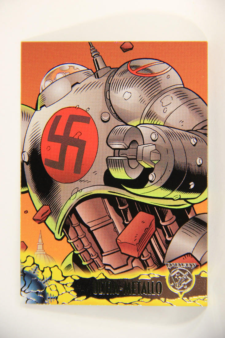 Amalgam Comics 1996 Marvel DC Trading Card #66 Ultra-Metallo Versus Super-Soldier L010826