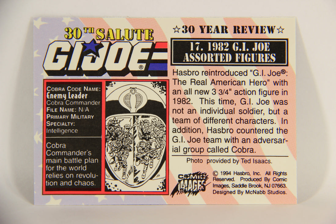 GI Joe 30th Salute 1994 Trading Card NO TOY #17 - 1982 G.I. Joe Assorted Figures ENG L010950