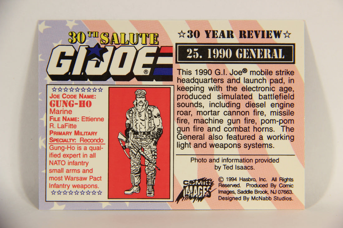 GI Joe 30th Salute 1994 Trading Card NO TOY #25 - 1990 General ENG L010958