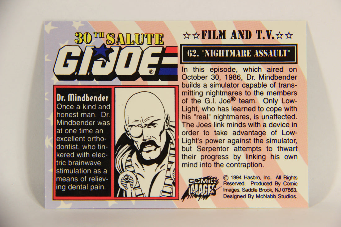 GI Joe 30th Salute 1994 Trading Card #62 Nightmare Assault ENG L010981