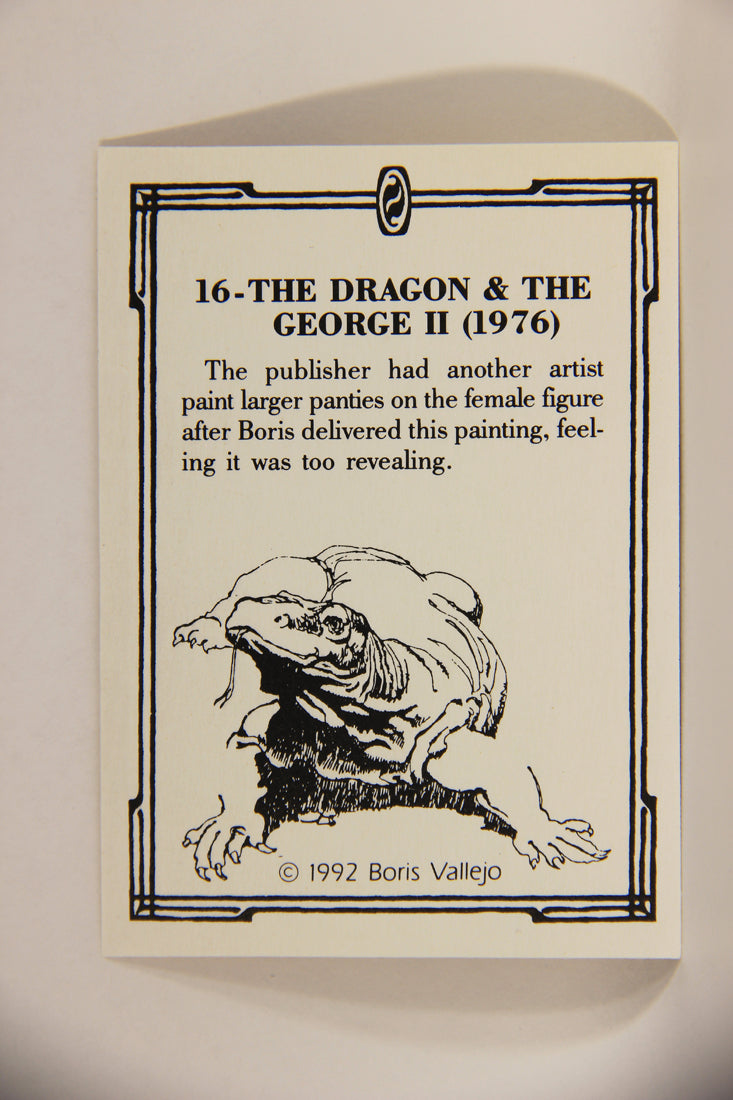 Boris Vallejo Series 2 - 1992 Artwork Trading Card #16 The Dragon And The George II L011013