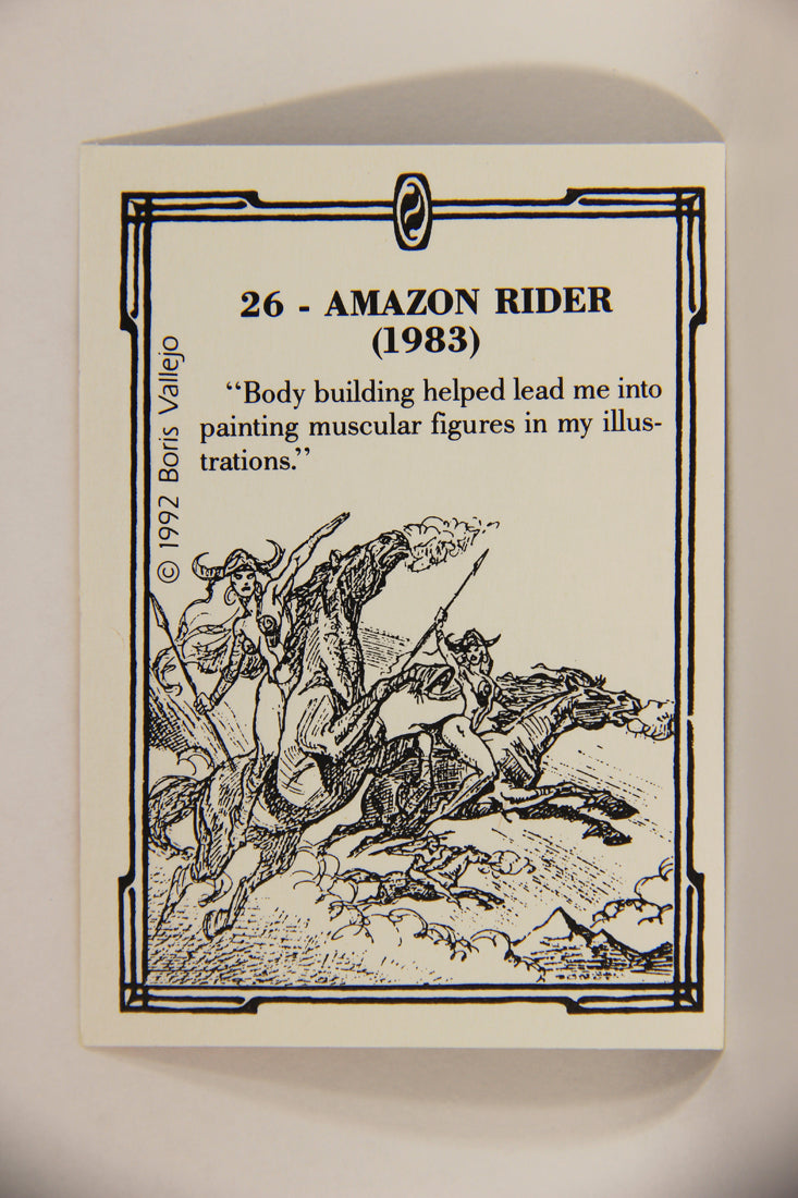 Boris Vallejo Series 2 - 1992 Artwork Trading Card #26 Amazon Rider L011023