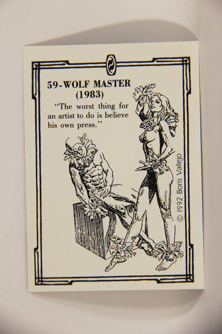 Boris Vallejo Series 2 - 1992 Artwork Trading Card #59 Wolf Master L011056