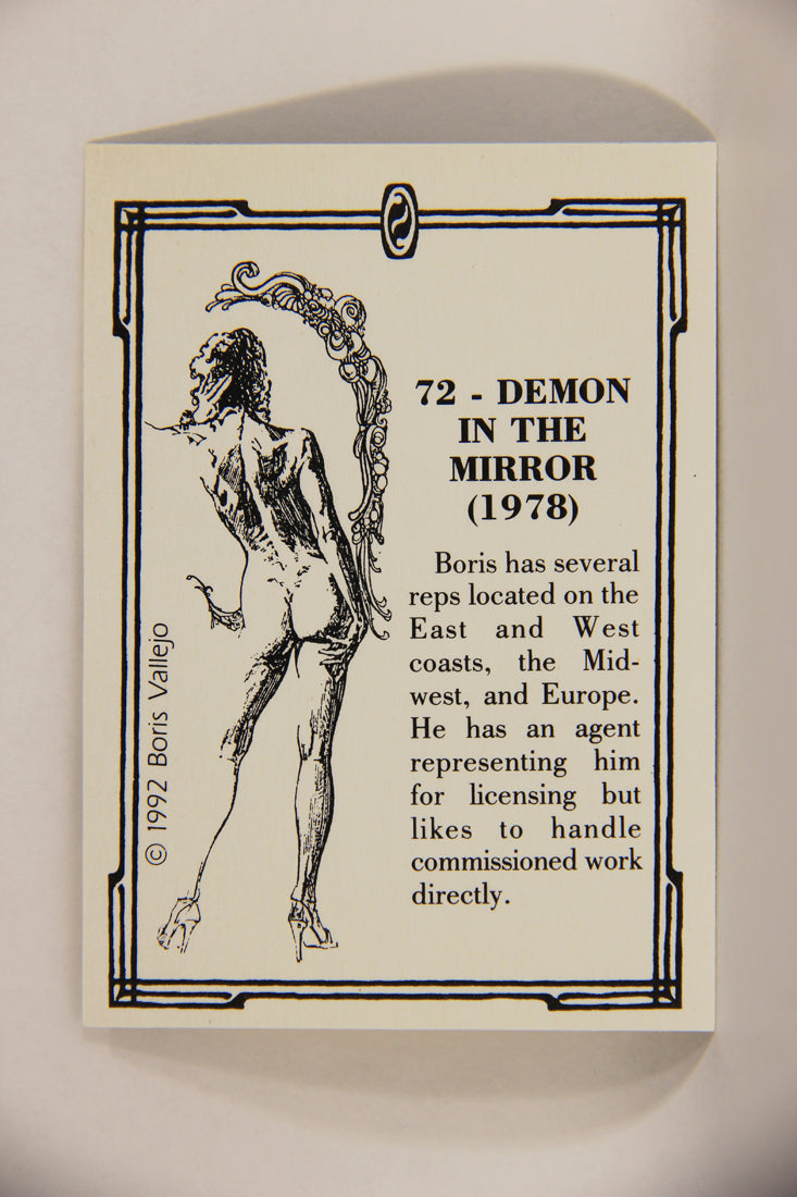 Boris Vallejo Series 2 - 1992 Artwork Trading Card #72 Demon In The Mirror L011069