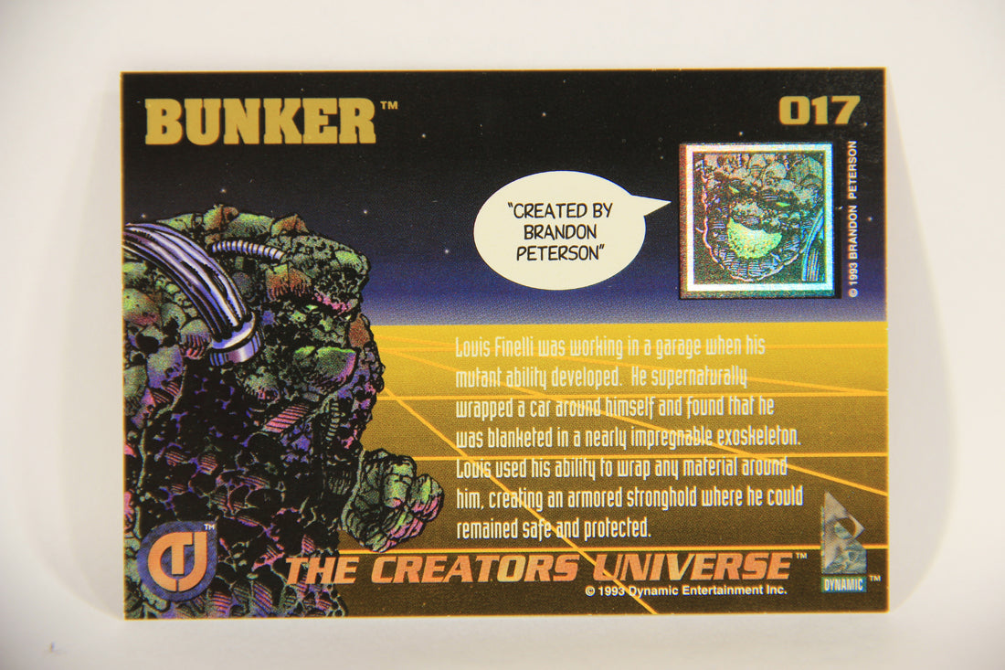 The Creators Universe 1993 Trading Card #17 Bunker ENG L011094