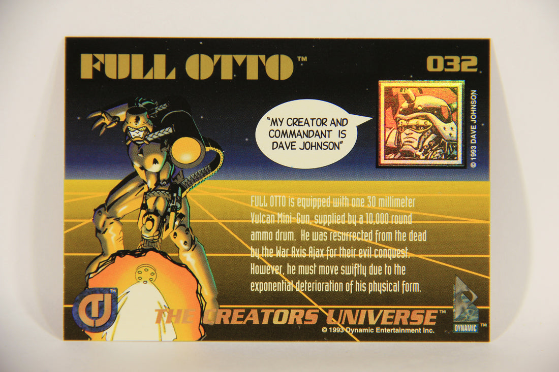 The Creators Universe 1993 Trading Card #32 Full Otto ENG L011109