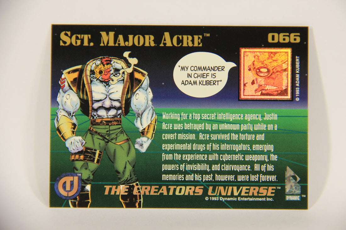 The Creators Universe 1993 Trading Card #66 Sgt. Major Acre ENG L011144