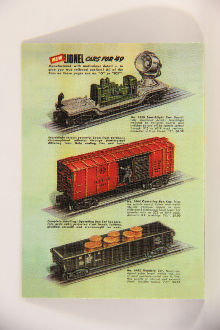 Lionel Greatest Trains 1998 Trading Card #41 - 1949 New Cars For 1949 ENG L011269