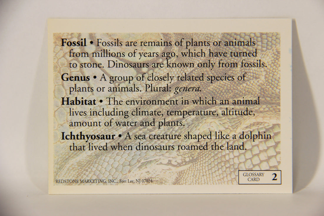 Dinosaurs The Mesozoic Era 1993 Vintage Trading Card Glossary #2 F-I ENG L011341