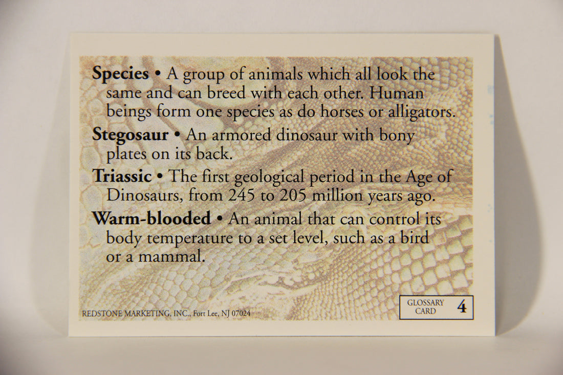 Dinosaurs The Mesozoic Era 1993 Vintage Trading Card Glossary #4 S-W ENG L011343