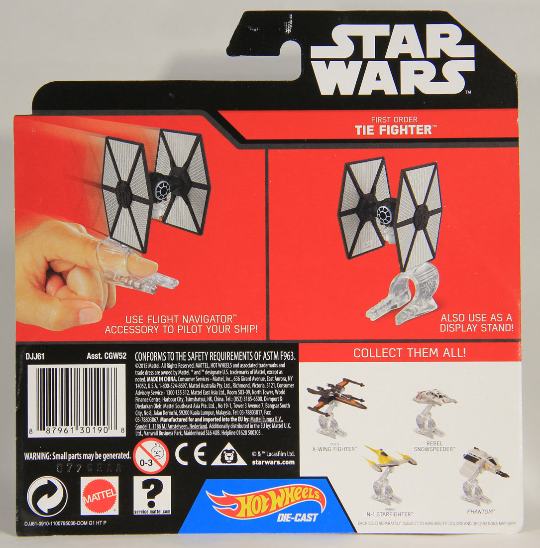 Star Wars Hot Wheels Die-Cast Flight Navigator #8 First Order TIE Fighter NO ANTENNA L011523