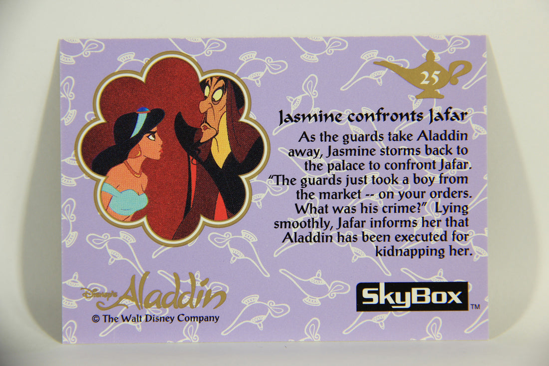 Aladdin 1993 Trading Card #25 Jasmine Confronts Jafar ENG SkyBox L011639