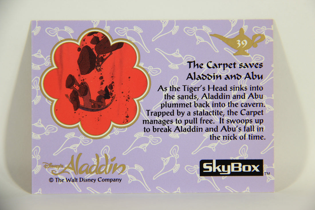 Aladdin 1993 Trading Card #39 The Carpet Saves Aladdin And Abu ENG SkyBox L011653