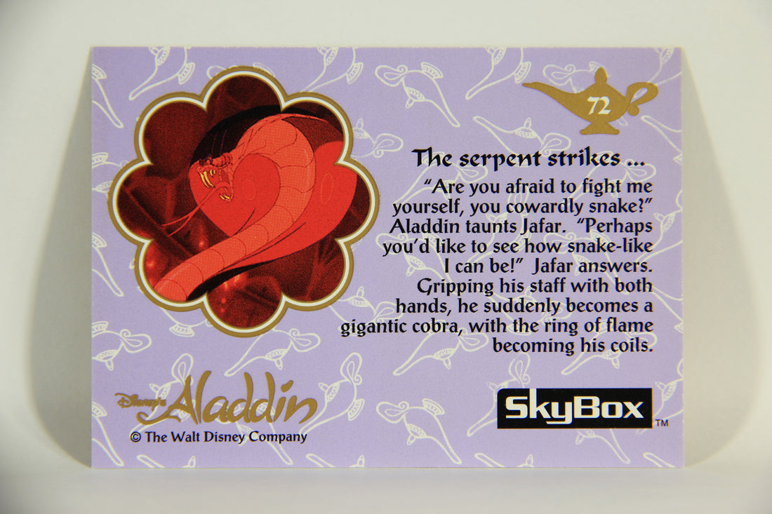 Aladdin 1993 Trading Card #72 The Serpent Strikes ENG SkyBox L011686