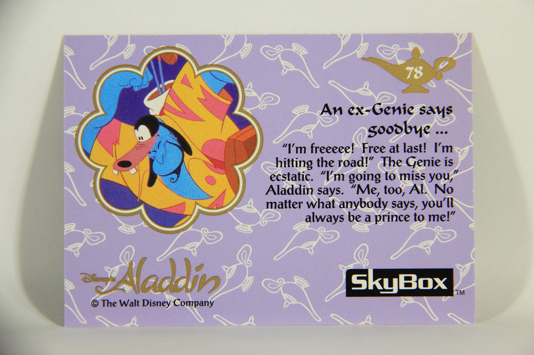 Aladdin 1993 Trading Card #78 An Ex-Genie Says Goodbye ENG SkyBox L011692