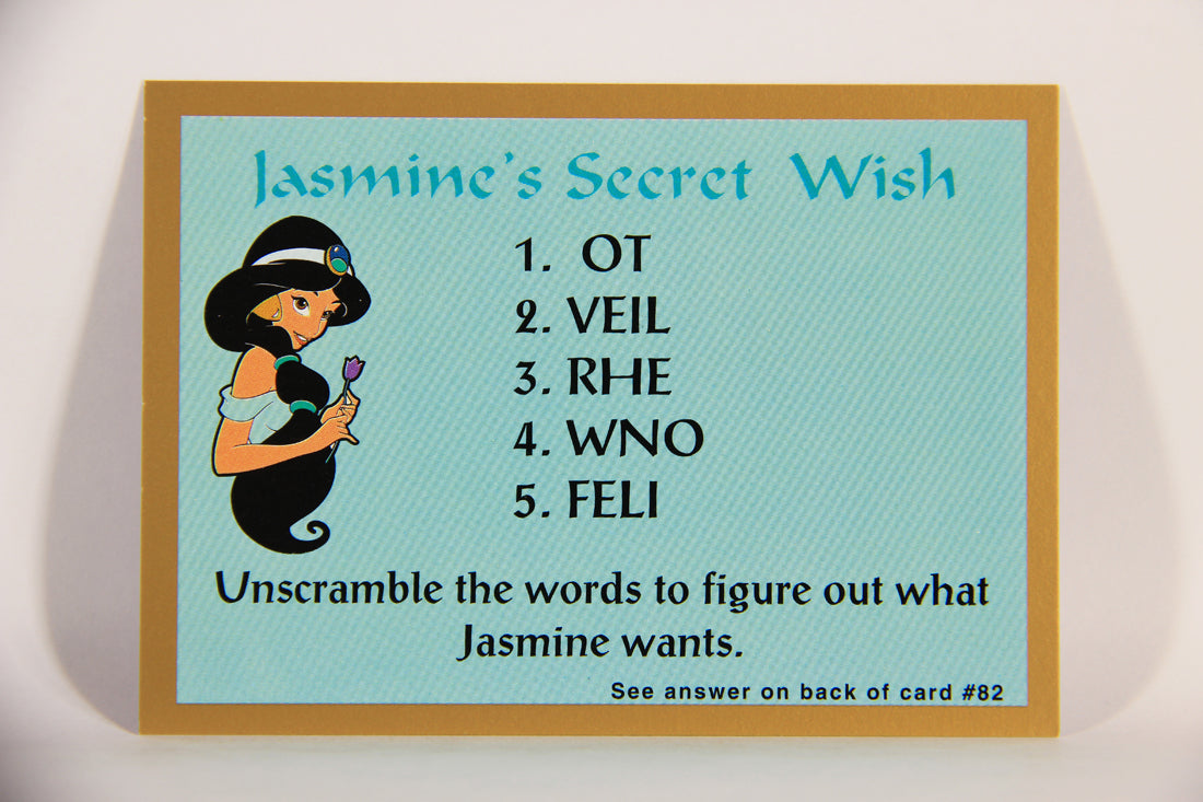 Aladdin 1993 Trading Card #85 Jasmine's Secret Wish ENG SkyBox L011699