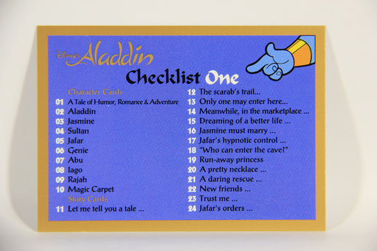 Aladdin 1993 Trading Card #89 Checklist One ENG SkyBox L011703