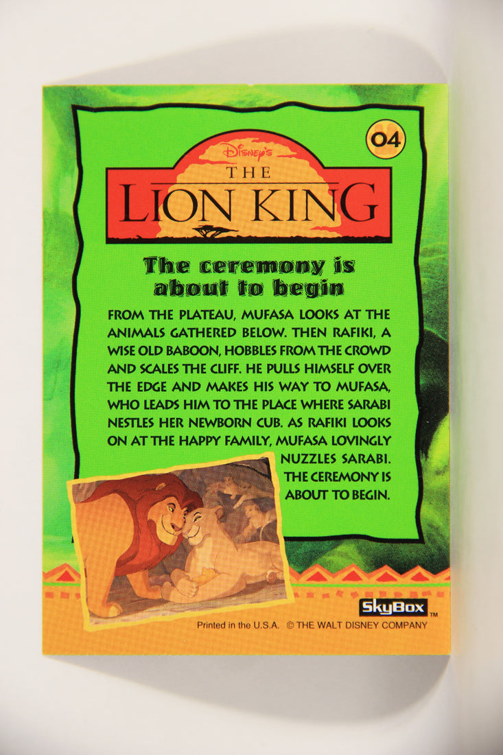 The Lion King 1994 Trading Card #4 The Ceremony Is About To Begin ENG L011709