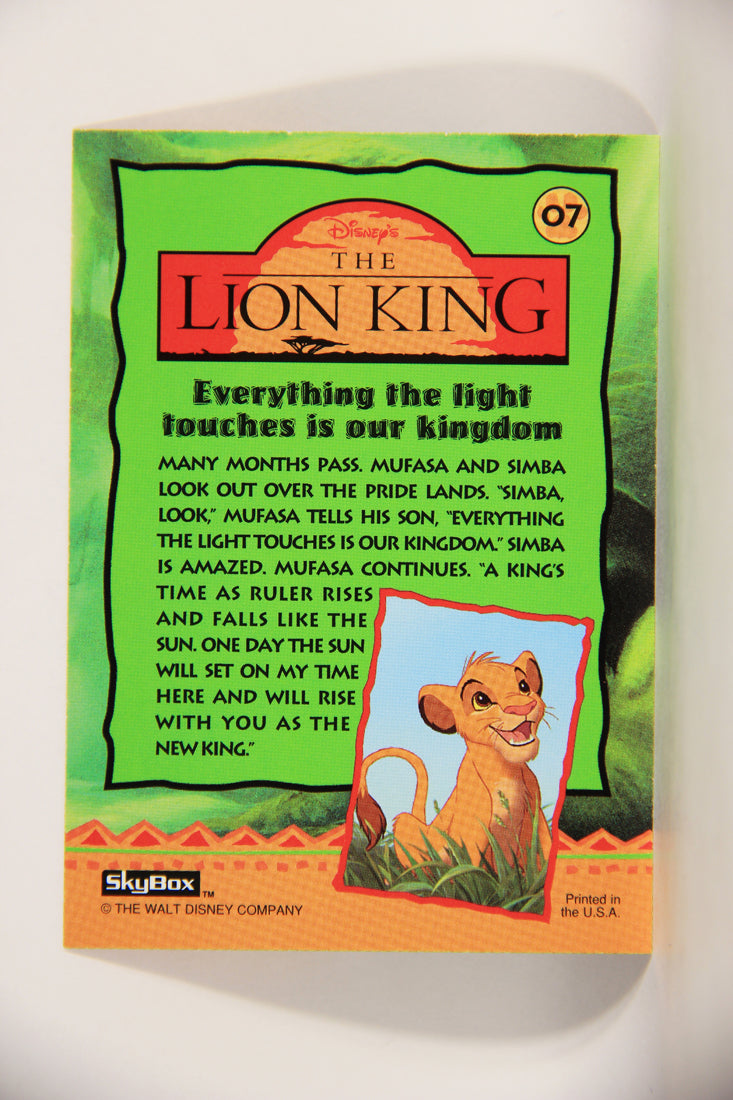 The Lion King 1994 Trading Card #7 Everything The Light Touches Is Our Kingdom ENG L011712