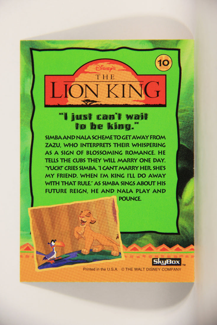 The Lion King 1994 Trading Card #10 I Just Can't Wait To Be King ENG L011715