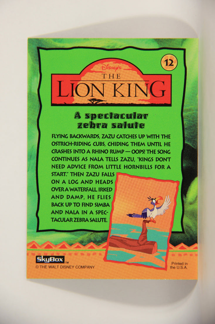 The Lion King 1994 Trading Card #12 A Spectacular Zebra Salute ENG L011717