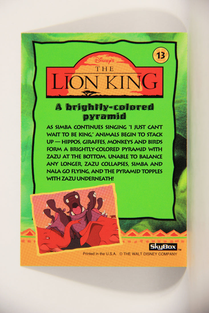 The Lion King 1994 Trading Card #13 A Brightly-Colored Pyramid ENG L011718