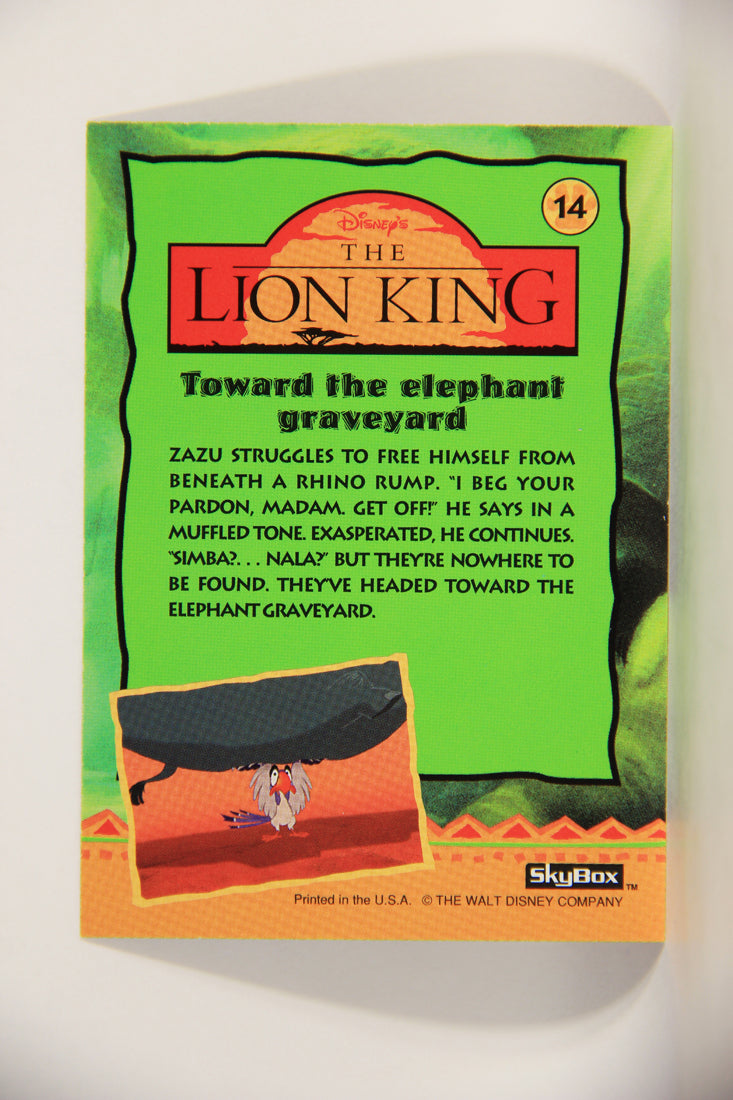 The Lion King 1994 Trading Card #14 Toward The Elephant Graveyard ENG L011719