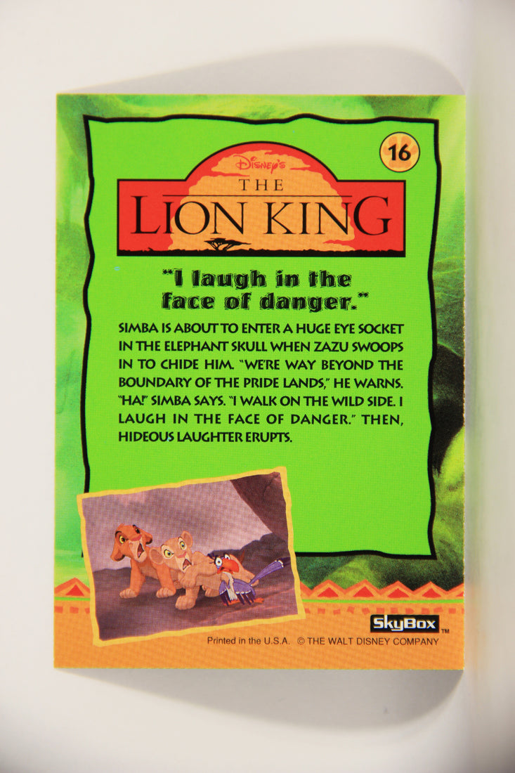 The Lion King 1994 Trading Card #16 I Laugh In The Face Of Danger ENG L011721